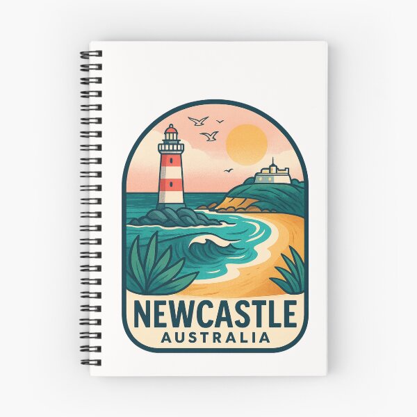 Item preview, Nobbys Lighthouse and Fort Scratchley in Newcastle NSW designed and sold by Places On Earth.