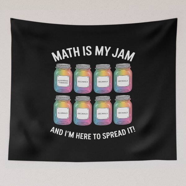 Item preview, Math is My Jam I'm Here to Spread Funny Math Teacher Tie Dye designed and sold by LittleDame.