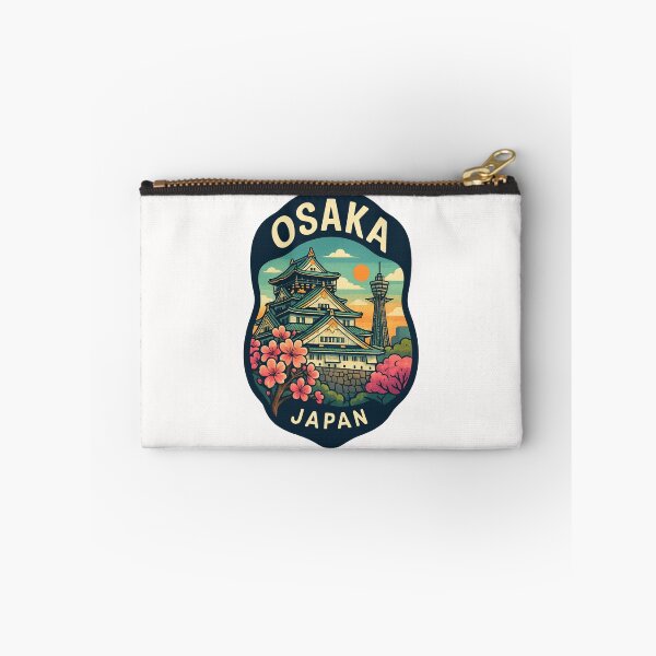 Item preview, Osaka Castle with Tsutenkaku Tower and Sakura Blossoms designed and sold by Places On Earth.