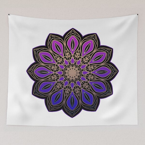 Item preview, blue and purple mandala designed and sold by Mandala-house.