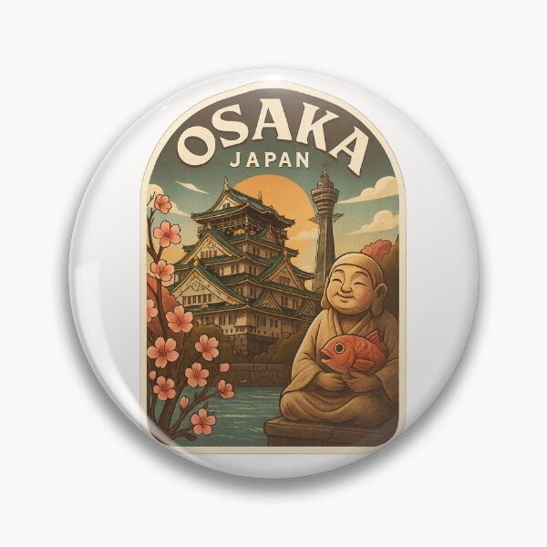 Item preview, Osaka Castle Park with Tsutenkaku and Ebisu Statue designed and sold by Places On Earth.