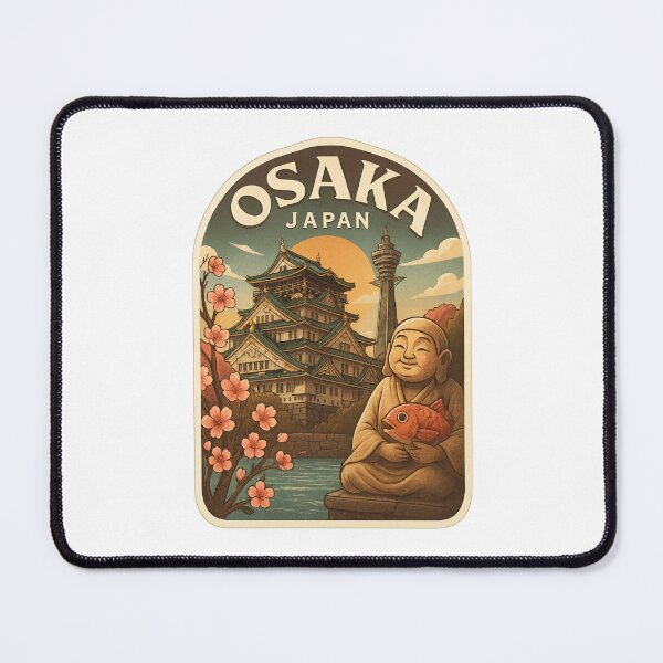Item preview, Osaka Castle Park with Tsutenkaku and Ebisu Statue designed and sold by Places On Earth.