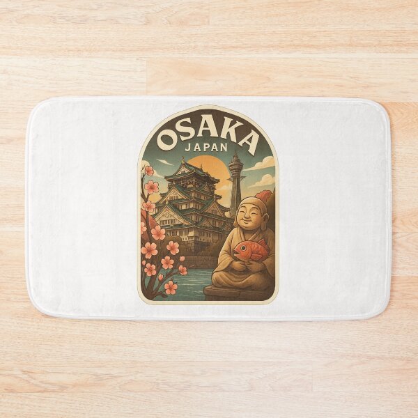 Item preview, Osaka Castle Park with Tsutenkaku and Ebisu Statue designed and sold by Places On Earth.