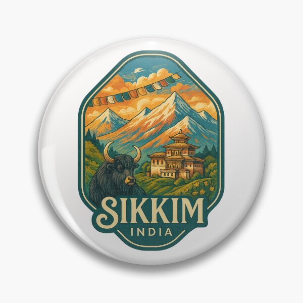 Item preview, Sikkim Mountain Monastery and Himalayan Yak designed and sold by Places On Earth.