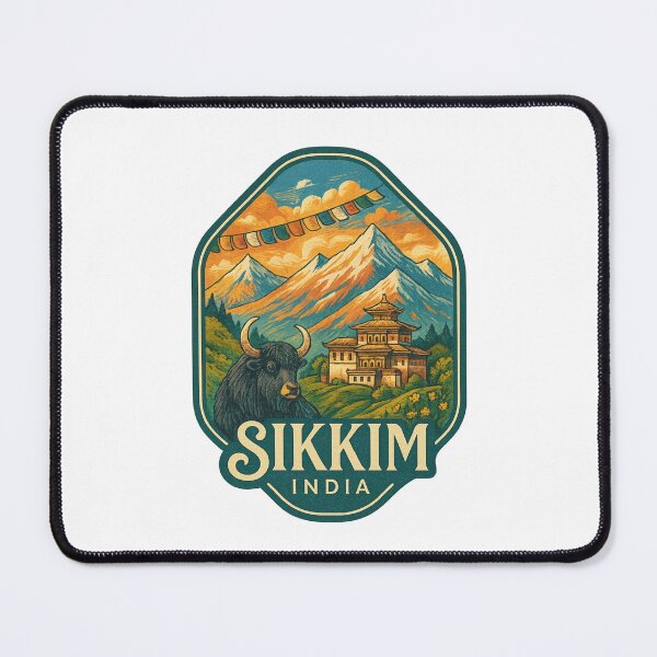 Item preview, Sikkim Mountain Monastery and Himalayan Yak designed and sold by Places On Earth.
