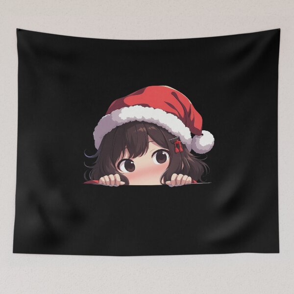 Item preview, Kancolle Fubuki Kantai Collection Chibi Kawaii Christmas Peeker Anime Girl Holiday Delight designed and sold by HumbertoValveno.