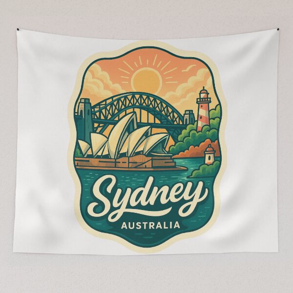 Item preview, Sydney Harbour with Sydney Opera House and Harbour Bridge designed and sold by Places On Earth.
