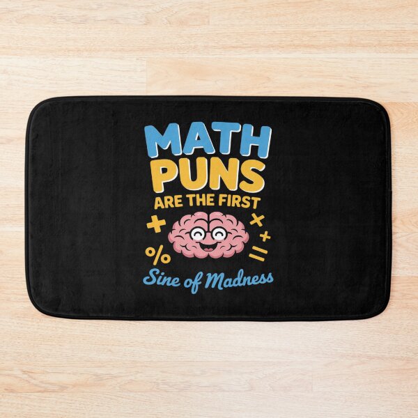 Item preview, Math Pun Cartoon Brain First Sine of Madness Novelty designed and sold by LittleDame.