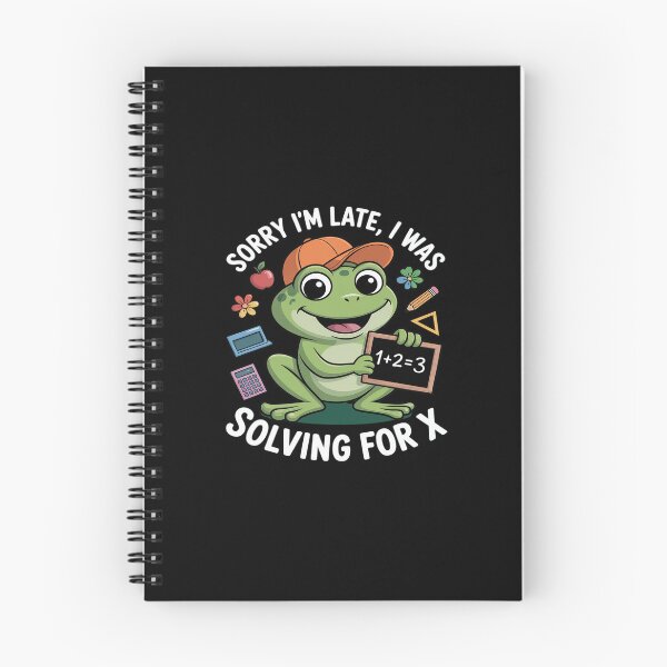 Item preview, Math Solving for X Frog First Day Of School designed and sold by LittleDame.
