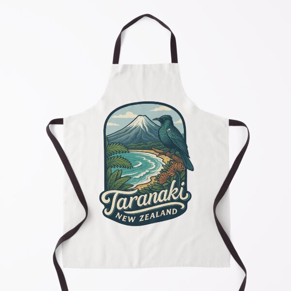 Item preview, Taranaki Coast with Mount Taranaki and Tui Bird designed and sold by Places On Earth.