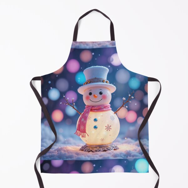 Item preview, Whimsical Glowing Snowman – Colorful Dreamy Winter Holiday Art designed and sold by PixelVibe782.