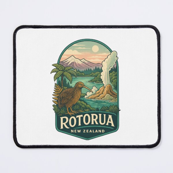 Item preview, Rotorua Geothermal Valley with Kiwi and Mount Tarawera designed and sold by Places On Earth.