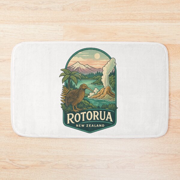 Item preview, Rotorua Geothermal Valley with Kiwi and Mount Tarawera designed and sold by Places On Earth.