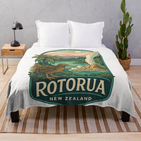 Item preview, Rotorua Geothermal Valley with Kiwi and Mount Tarawera designed and sold by Places On Earth.