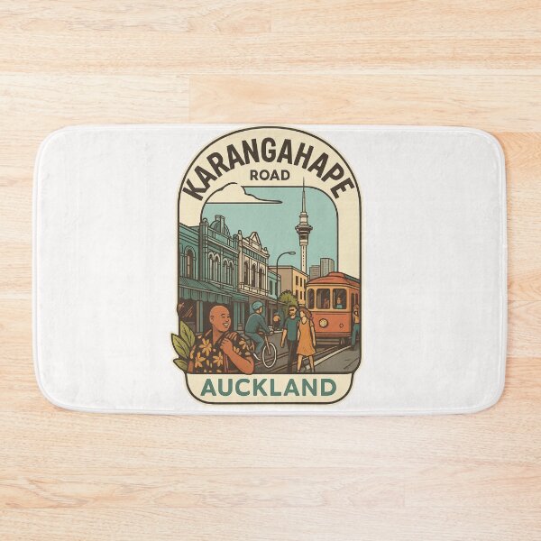 Item preview, Karangahape Road Streetscape with Sky Tower in Auckland designed and sold by Places On Earth.