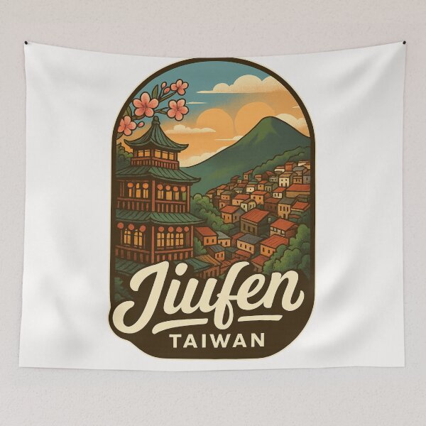 Item preview, Jiufen Old Street with Mountain Overlook in New Taipei designed and sold by Places On Earth.