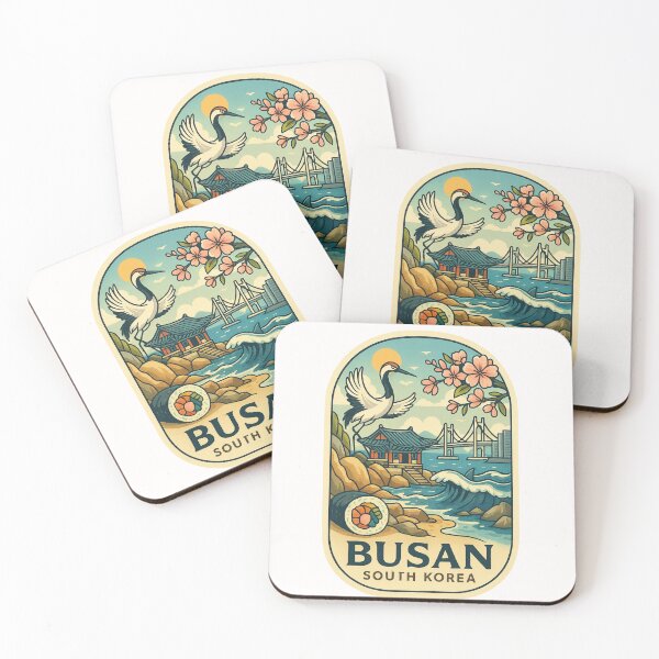 Item preview, Busan Coastal Temple with Gwangan Bridge and Cherry Blossoms designed and sold by Places On Earth.
