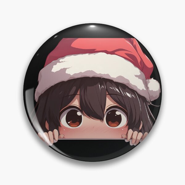 Item preview, Kancolle Akagi Kantai Collection Chibi Kawaii Christmas Peeker Anime Girl Holiday Magic designed and sold by HumbertoValveno.