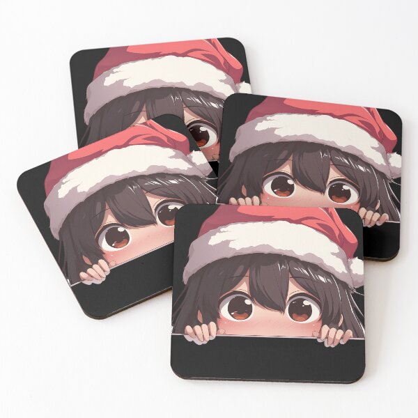 Item preview, Kancolle Akagi Kantai Collection Chibi Kawaii Christmas Peeker Anime Girl Holiday Magic designed and sold by HumbertoValveno.