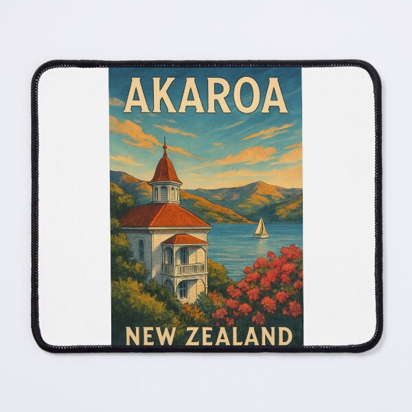 Item preview, Akaroa Harbour with Banks Peninsula Hills and Historic Villa designed and sold by Places On Earth.