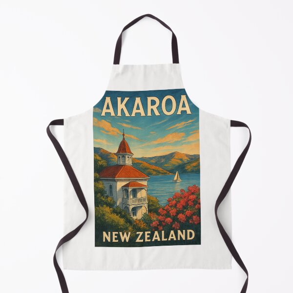 Item preview, Akaroa Harbour with Banks Peninsula Hills and Historic Villa designed and sold by Places On Earth.