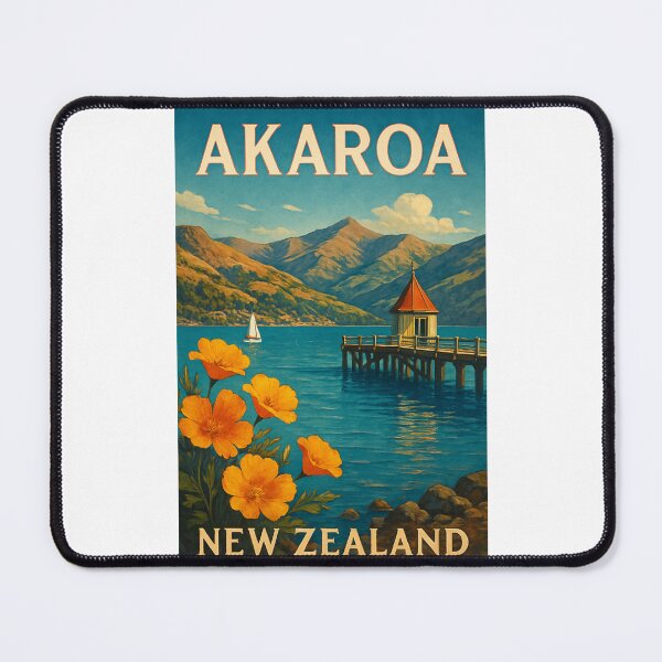 Item preview, Akaroa Wharf with Banks Peninsula Mountains and Harbour designed and sold by Places On Earth.