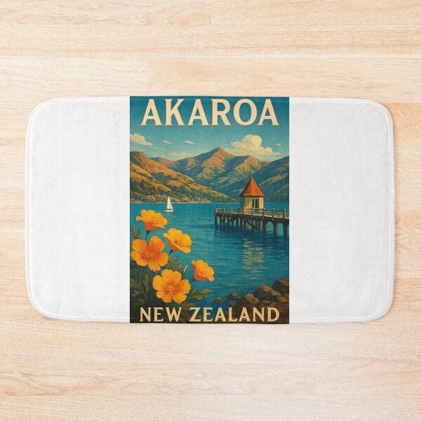 Item preview, Akaroa Wharf with Banks Peninsula Mountains and Harbour designed and sold by Places On Earth.