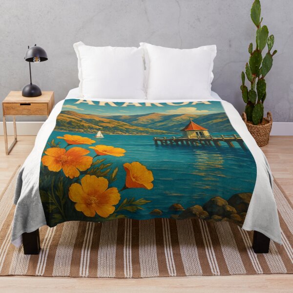 Item preview, Akaroa Wharf with Banks Peninsula Mountains and Harbour designed and sold by Places On Earth.