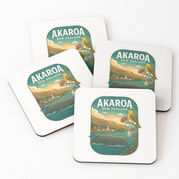 Item preview, Akaroa Bay with Sperm Whale and Banks Peninsula Hills designed and sold by Places On Earth.