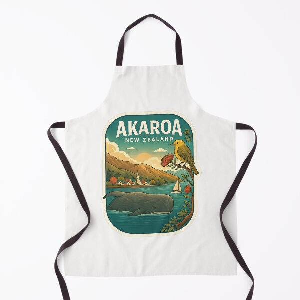 Item preview, Akaroa Bay with Sperm Whale and Banks Peninsula Hills designed and sold by Places On Earth.