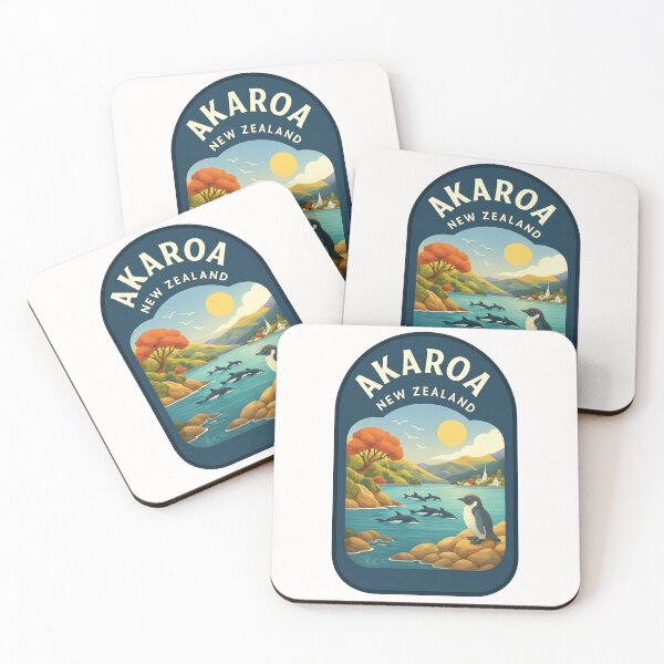 Item preview, Akaroa Harbour with Hector’s Dolphins and Banks Peninsula Hills designed and sold by Places On Earth.