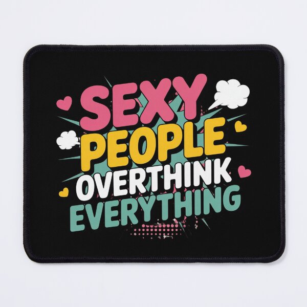 Item preview, Sexy People Overthink Everything Comic T-Shirt | Retro Pop Art Anxiety Humor | Funny Quote Gift designed and sold by Pixie Bloom.