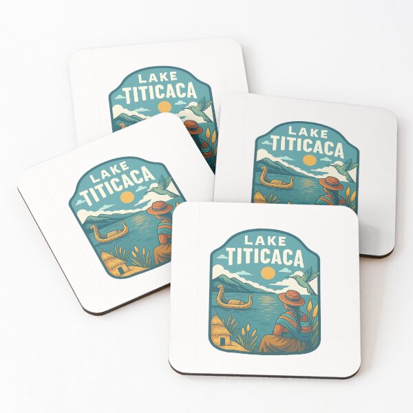 Item preview, Lake Titicaca Andes View with Totora Boat and Altiplano Village designed and sold by Places On Earth.