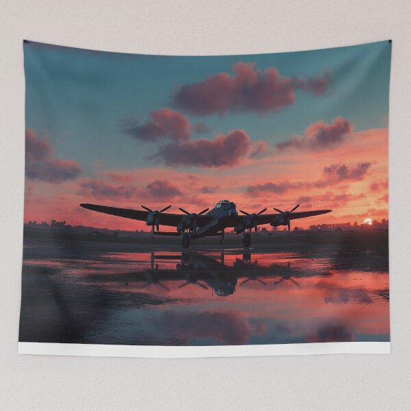 Item preview, RAF Bomber Command Base In Early Light Across the Airfield designed and sold by Skyframe Aviation.