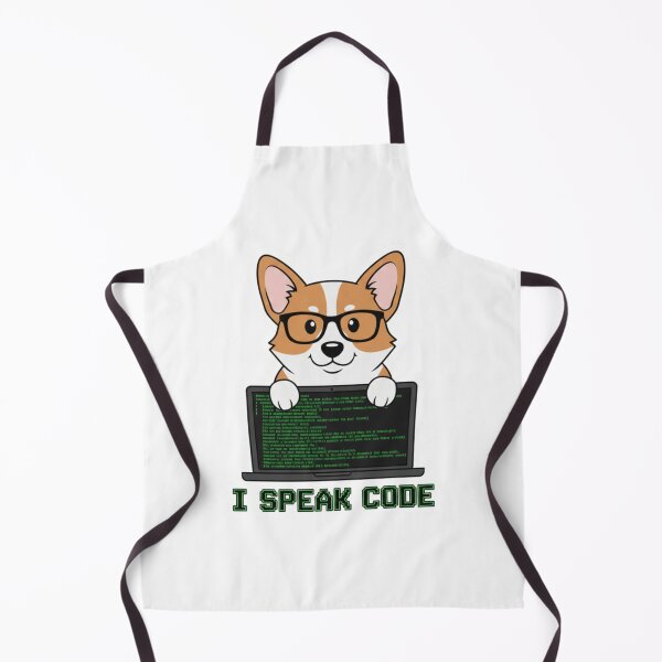 Item preview, Cute Coder Dog - I Speak Code Programmer Sticker designed and sold by GeniePixel.