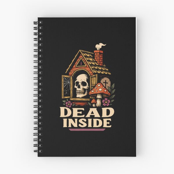 Item preview, Dead Inside Gothic Cottagecore Skull Mushroom Cabin designed and sold by BrandyMegan.