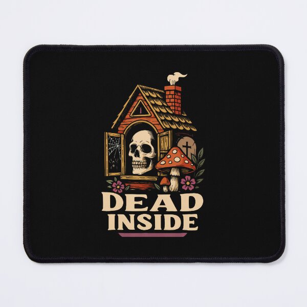 Item preview, Dead Inside Gothic Cottagecore Skull Mushroom Cabin designed and sold by BrandyMegan.