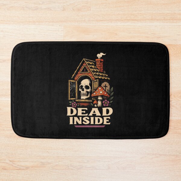 Item preview, Dead Inside Gothic Cottagecore Skull Mushroom Cabin designed and sold by BrandyMegan.