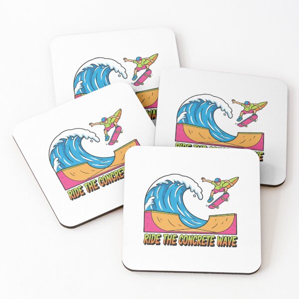 Item preview, Ride the Concrete Wave Skater Surf Art designed and sold by GenzShoppingHub.