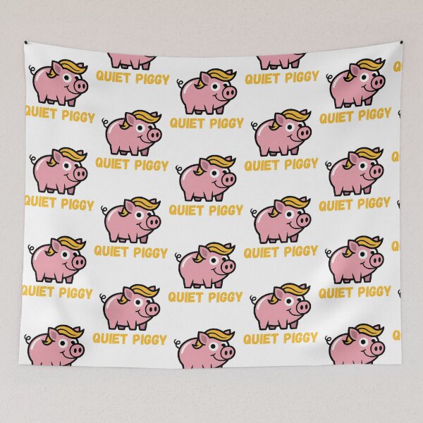 Item preview, Quiet Piggy Satirical Trump Pig President Trump Fun Funny Trump designed and sold by rodyoder.