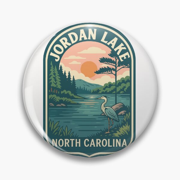 Item preview, Jordan Lake Sunset with Heron and Chatham County Pines designed and sold by Places On Earth.
