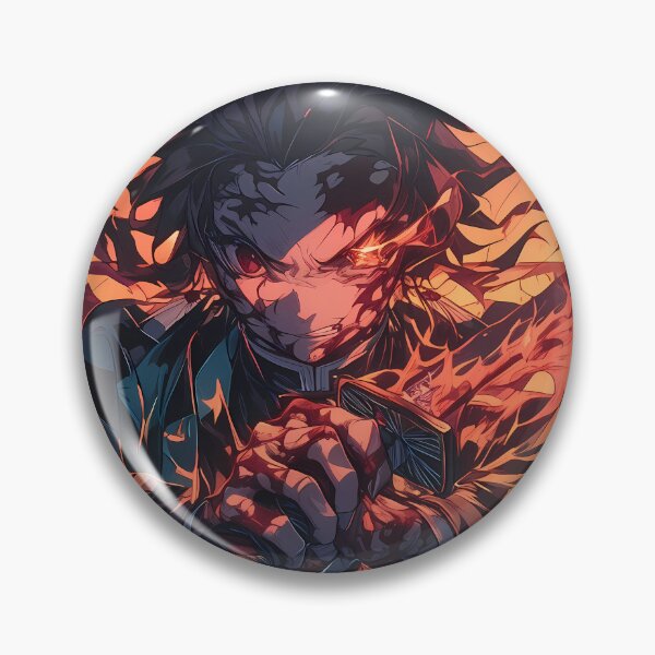 Item preview, Tanjiro Kamado Fierce Flame Burst Demon Slayer Anime designed and sold by HumbertoValveno.