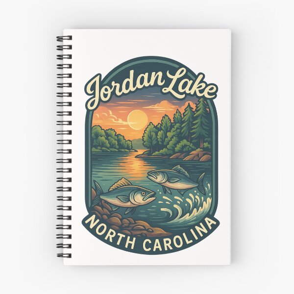 Item preview, Jordan Lake Evening Waters with Bass and Triangle Region Forests designed and sold by Places On Earth.