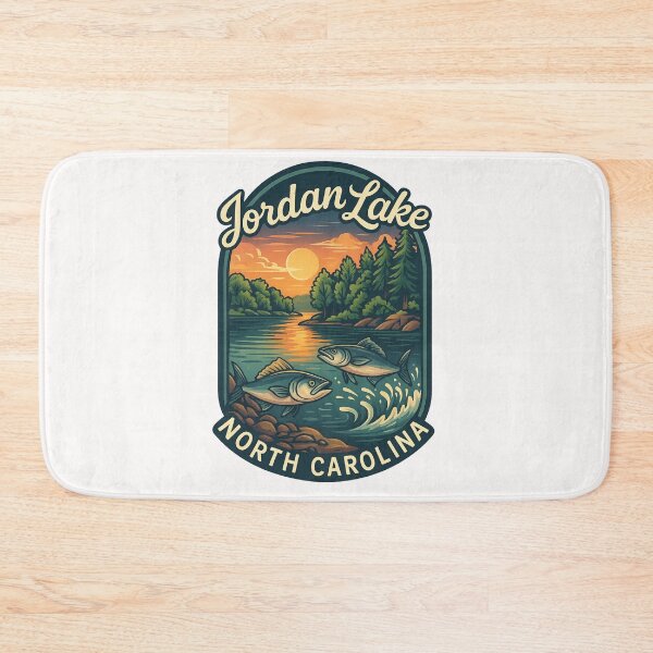 Item preview, Jordan Lake Evening Waters with Bass and Triangle Region Forests designed and sold by Places On Earth.
