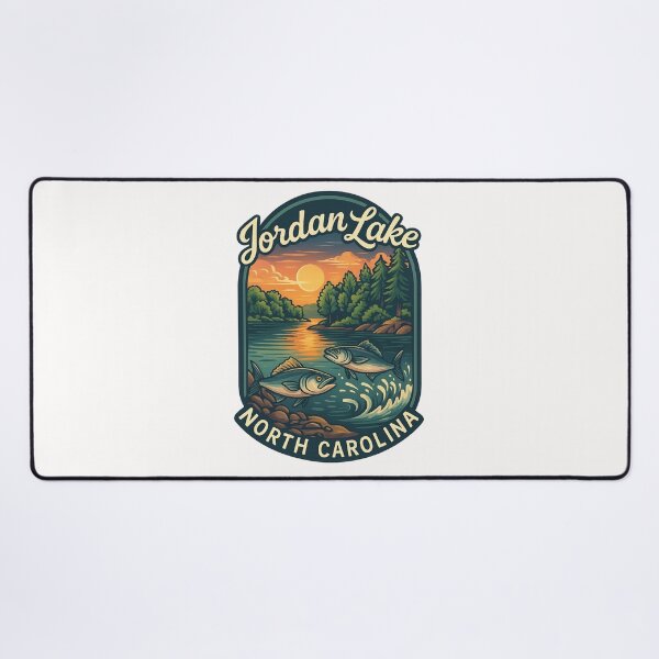 Item preview, Jordan Lake Evening Waters with Bass and Triangle Region Forests designed and sold by Places On Earth.