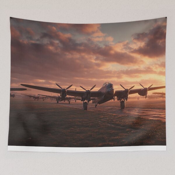 Item preview, RAF Bomber Command Base In Quiet Dawn with Golden Light designed and sold by Skyframe Aviation.