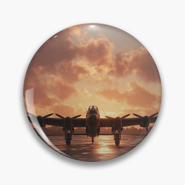 Item preview, British Airfield at Dawn Under Soft Sunrise with Mist Rising designed and sold by Skyframe Aviation.