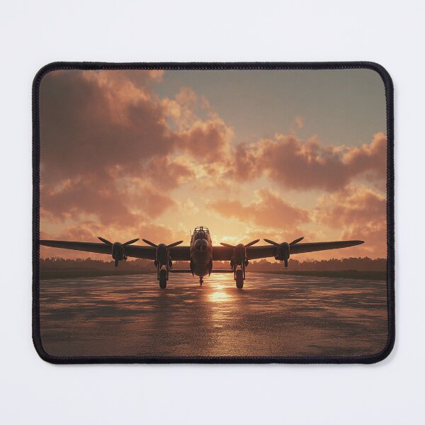 Item preview, British Airfield at Dawn Under Soft Sunrise with Mist Rising designed and sold by Skyframe Aviation.