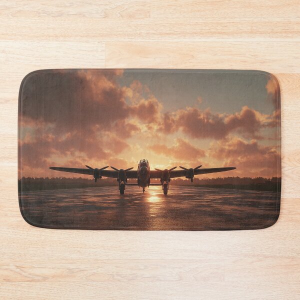 Item preview, British Airfield at Dawn Under Soft Sunrise with Mist Rising designed and sold by Skyframe Aviation.