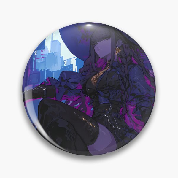 Item preview, Kyoko Kirigiri Purple Neon Danganronpa Anime Girl Dark Elegant City designed and sold by HumbertoValveno.